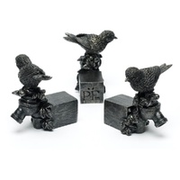 Jardinopia Potty Feet - Antique Bronze Wren On Tap (Set Of 3)