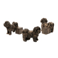 Jardinopia Potty Feet - Antique Bronze Shih-tzu (Set Of 3)