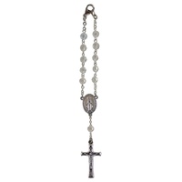 Car Rosary with Birthstone - Crystal