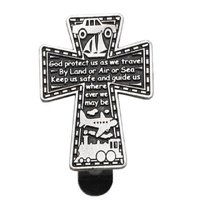 Pewter Visor Clip - Traveller's Prayer