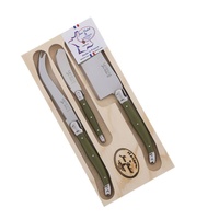 Jean Dubost Laguiole Maison - 3 Piece Cheese Knife Set Khaki