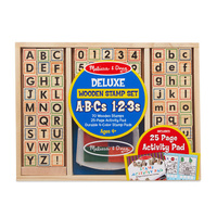 Melissa & Doug - Deluxe Wooden ABC-123 Stamp Set