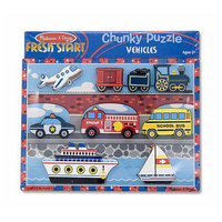 Melissa & Doug Chunky Puzzle - Vehicles 9pc