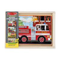 Melissa & Doug Jigsaw Puzzles in a Box - Vehicles