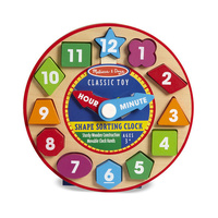 Melissa & Doug Classic Toy - Wooden Shape Sorting Clock