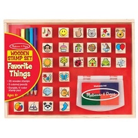 Melissa & Doug Wooden Stamp Set - Favorite Things