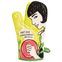 Blue Q Oven Mitt - Hot Hot Vegetarian Action