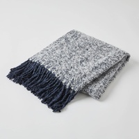 Pilbeam Living - Herringbone Throw Navy