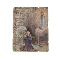 Vintage Hanging Saint Plaque - Our Lady Of Lourdes