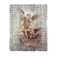 Vintage Hanging Saint Plaque - ST. Michael