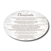 Home Warmer Ceramic Oval Plaque - Desiderata