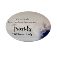 Home Warmer Ceramic Oval Plaque - Friends