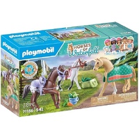 Playmobil Horses of Waterfall - Three Horses with Saddles