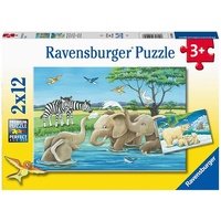 Ravensburger Puzzle 2 x 12pc - Baby Safari Animals