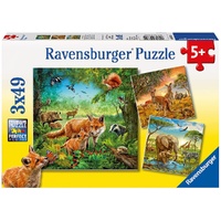 Ravensburger Puzzle 3 x 49pc - Animals Of The Earth