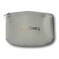 Zipper Rosary Purse - White