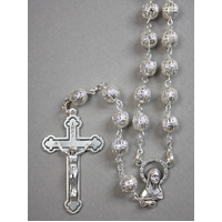 Rosary Beads Filigree Silver 8mm