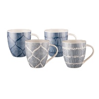 Bundanoon Mega Mug - Indigo Sketch (Set of 4)