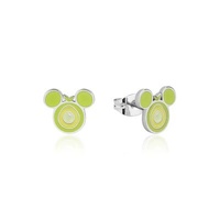 Disney Couture Kingdom - Mickey Mouse - Avocado Enamel Stud Earrings