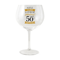 Splosh Sip Celebration Balloon Glass - 50th