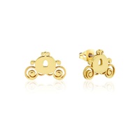 Disney Couture Kingdom - Cinderella - Pumpkin Carriage Earrings Yellow Gold