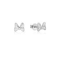 Disney Couture Kingdom Precious Metal - Minnie Mouse - Bow Stud Earrings Silver