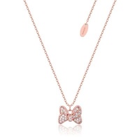 Disney Couture Kingdom Precious Metal - Minnie Mouse - Bow CZ Necklace Rose Gold