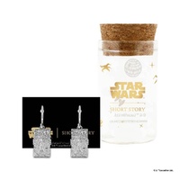 Star Wars x Short Story Earrings - Mandalorian - Silver