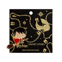 Harry Potter x Short Story Enamel Pin - Harry & Golden Snitch