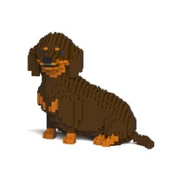 Jekca Animals - Dachshund Sitting Brown 17cm