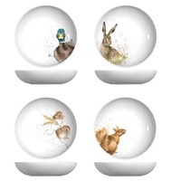 Royal Worcester Wrendale Pasta Bowls - Duck, Hare, Mouse, Squirrel (Set of 4)