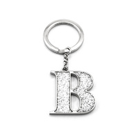 Whitehill Keyrings - Silver Glitter Keyring "B"