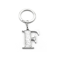 Whitehill Keyrings - Silver Glitter Keyring "F"