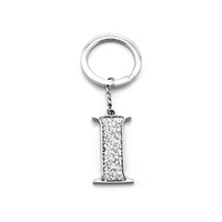 Whitehill Keyrings - Silver Glitter Keyring "I"