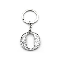 Whitehill Keyrings - Silver Glitter Keyring "O"