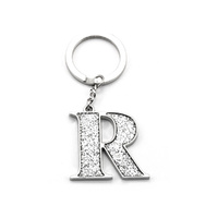 Whitehill Keyrings - Silver Glitter Keyring "R"