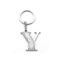 Whitehill Keyrings - Silver Glitter Keyring "Y"