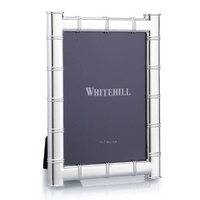 Whitehill Frames - Silver Plated Modern Bamboo Photo Frame 5x7"