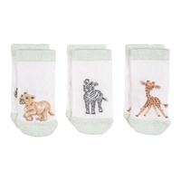 Wrendale Designs - Little Savannah Baby Socks Set of 3 (0-6 Months)